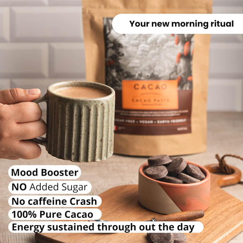 100% 8 oz Cacao Adventures Ceremonial Cacao | Sacred Valley Peru Pure Raw |Dairy Free & Vegan | Unsweetened | Ethically