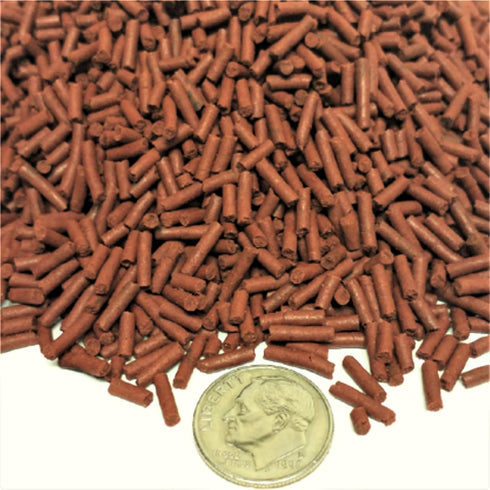Aquatic Foods Inc. Multi Shrimp 3/64" x 1/4" Sinking Micro Sticks of Brine Shrimp, Red