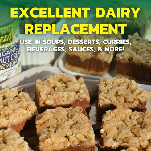 Native Forest Organic Unsweetened Premium Coconut Cream, 5.4 Fl Oz, Dairy Free, Non-GMO, USDA Organic, Heavy Cream