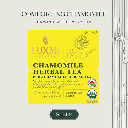 100g 50 Pack Luxmi Estates Chamomile Herbal Tea Loose Leaf Tea | Herbal Tea | Caffeine-Free | Single Ingredient | Cups