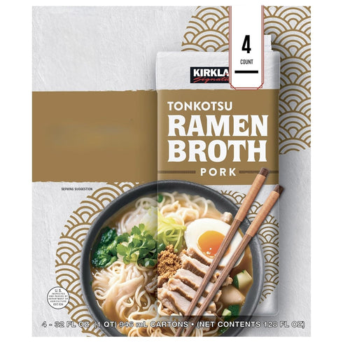 Generic Kirklands-Signature Tonkotsu Ramen Broth, Japanese Style Pork Soup Base, Ready to Use,