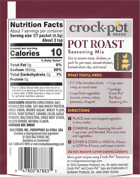 1.25 (Pack 3) Crock-Pot Pot Roast Seasoning Mix, Ounce