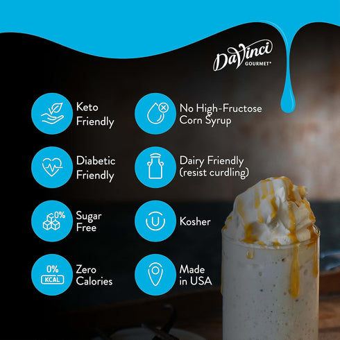 25.4 (Pack 1) DaVinci Gourmet Sugar-Free Chocolate Syrup, Fluid Ounces