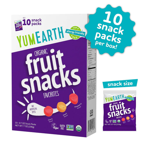 0.7 (Pack 10) YumEarth Organic Fruit Snacks Box, Ounce