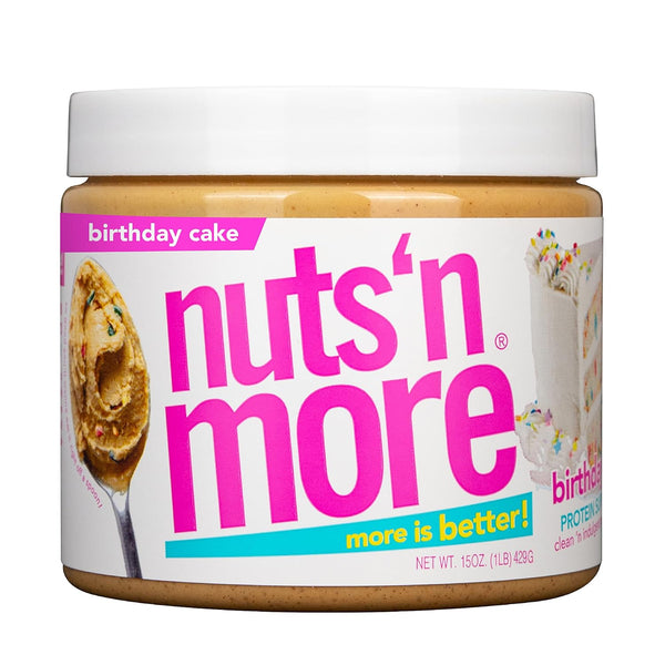 Nuts N More Birthday Cake Peanut Butter Spread - High Protein, Low