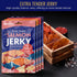 Premium Aufschnitt Products Pack 4 Pack Aufschnitt Kosher Salmon Jerky Variety Spicy, Original, Peppered, Teriyaki