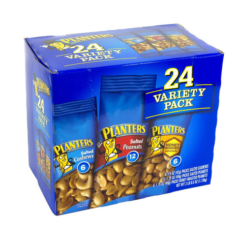 Dragon Shopping Planters Nut 24 Count-Variety Pack, 2 Lb 8.5 Ounce Carrier to Shipping