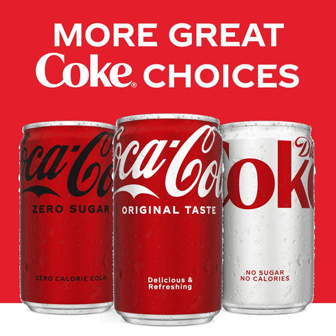 7.5 oz, 6 Pack Coca-Cola Soda Soft Drink Mini Cans, fl