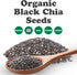 Food to Live Organic Black Chia Seeds, 8 Ounces, Non-GMO, Vegan, Kosher, Keto, Bulk, Rich in Fiber & Protein