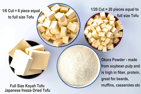 Bright Therapy Pack (40pc 1.3lbs! (2 packs 20pc 40pc High Protein, Keto Friendly, Vegan, Freeze Dried Tofu ) Low Sugar