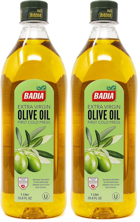 Badia Extra Virgin Olive Oil, 1 Liter (33.8 fl oz) First Cold