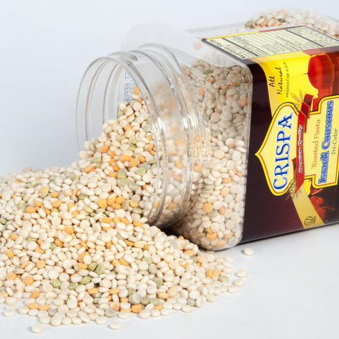 21.16 oz (1.3Lb) 0.5g 143 Crispa Premium Quality Tri-Color Israeli Couscous - | Natural Product of Israel | No