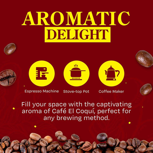 8.83 oz (12 pack) El Coqu Dark Roast Espresso Ground Coffee, Rich, Ground Coffee, Bulk Coffee, Authentic Puerto Rican