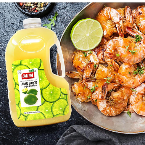 128 oz Badia Lime Juice fl Tangy Citrus Flavor from Real Limes, for Cooking, Cocktails, Dressings, Marinades