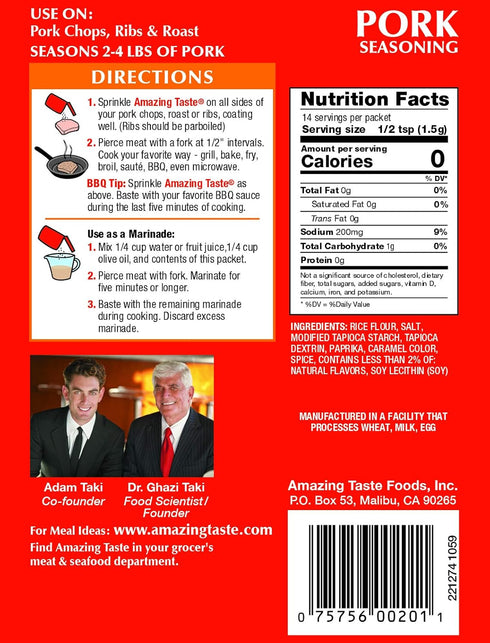 Amazing Taste (10 Packets- .75 oz Pork Seasoning Bundle ea.)