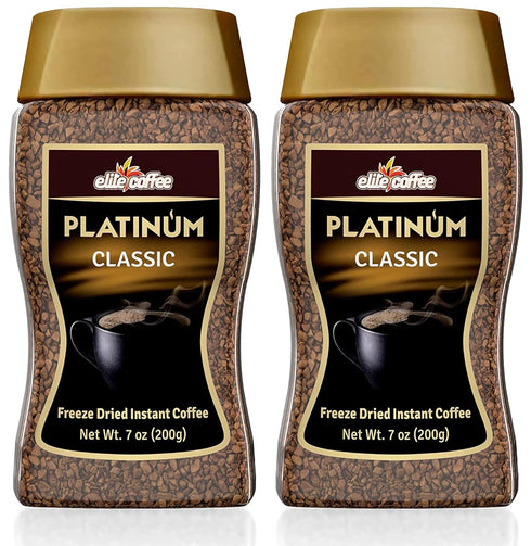 Elite Platinum Freeze Dried Instant Classic Coffee 7.5oz (2 Pack) | Kosher