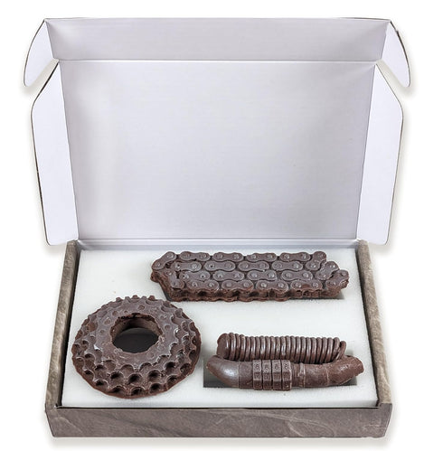 Decosavour Set Set Milk Chocolate Gift Life-Sized Chocolate Bicycle Tool Novelty Gifts for Bicyclists, Outdoor Lovers