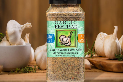 24 Oz. Garlic Festival Foods Low Sodium Garli Garni Garlic Seasoning Gluten Free No MSG