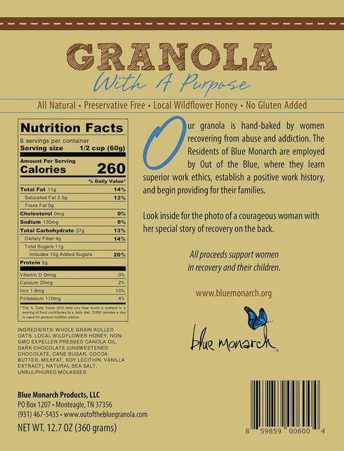 Out of the Blue 12oz Dark Chocolate and Sea Salt Granola