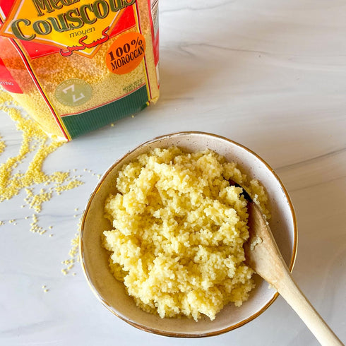 100% 35.2oz (2.2lb) Ziyad Premium Medium Couscous (Moyen) | Moroccan | No Additives, No Preservatives | Light, Fluffy