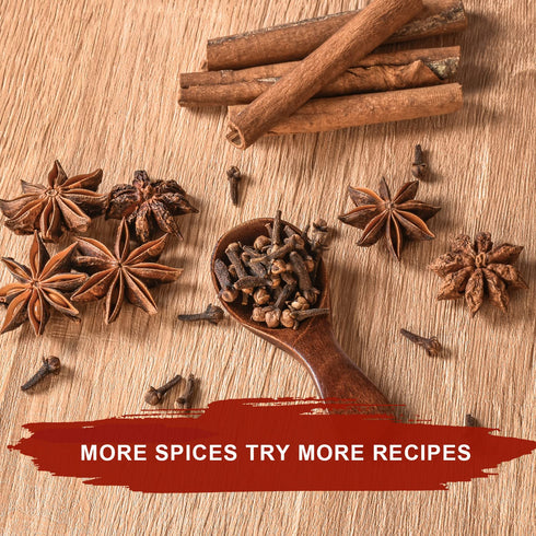 52USA 4oz Set, Set Cinnamon Sticks, Star Anise, Whole Cloves - Each, All Natural Spice No Preservatives, Perfect