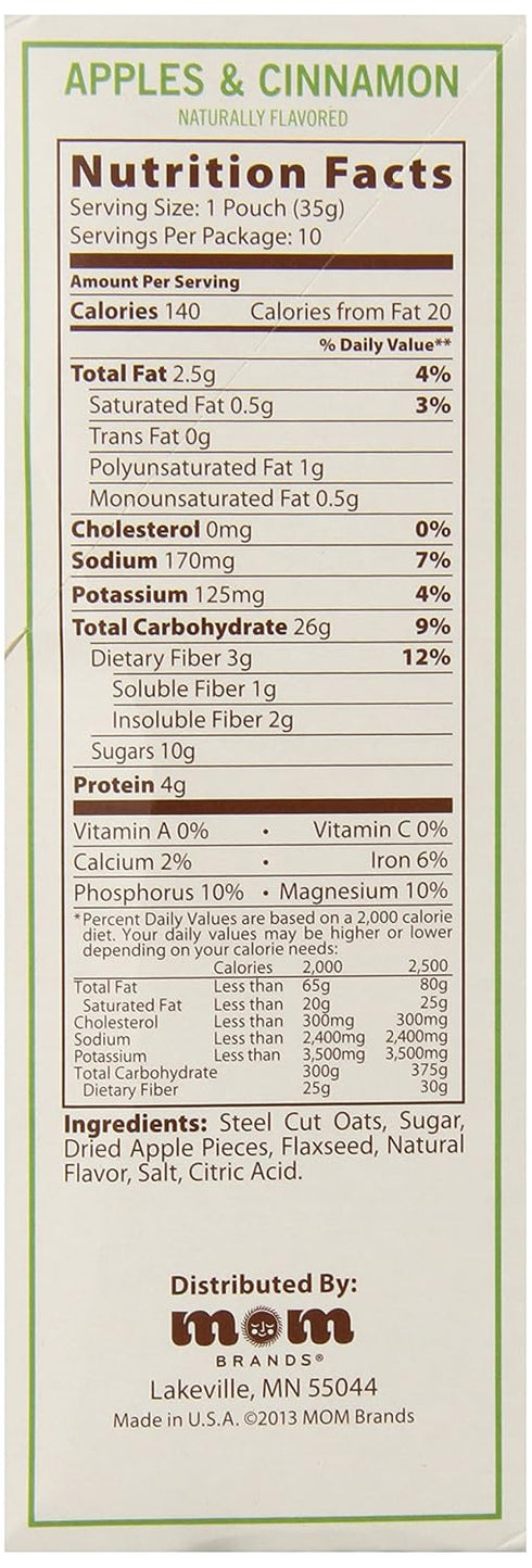 12.3 Better Oats Steelcut Oats with Flax, Apple and Cinnamon, Ounce