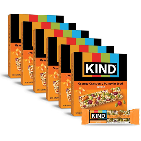 KIND Healthy Snacks Bars, Orange Cranberry Pumpkin Seed, Gluten Free, High Fiber
