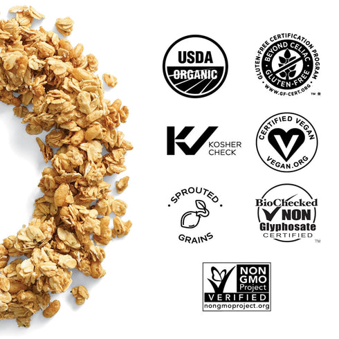 11 (Pack 6) One Degree Organics Sprouted Oat Honey Hemp Granola Cereal, Glyphosate-Free, USDA Organic, Gluten-Free