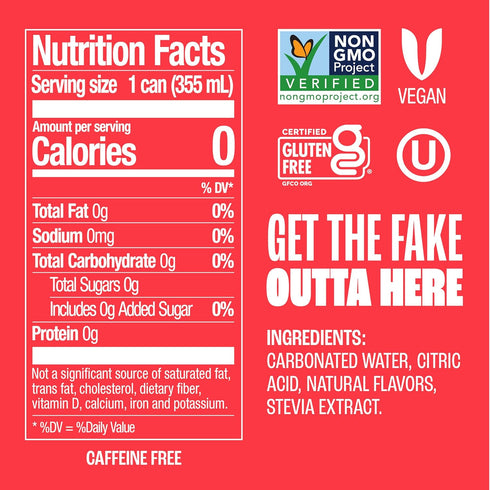 12 oz (24-Pack) Zevia Zero Sugar Soda, Fruit Punch, Cans Caffeine Free, Naturally Sweetened, No Calorie Soda - Non-GMO