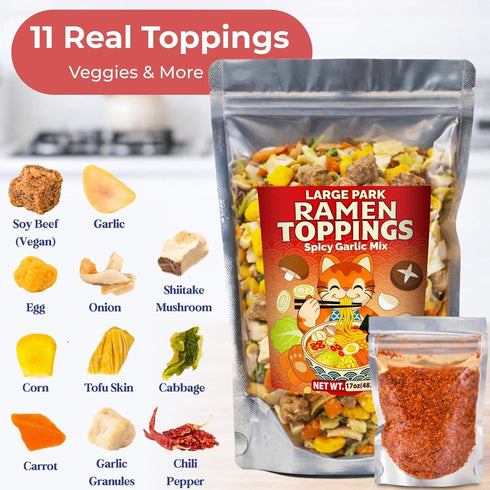 Nahasahr 17oz Pack 11 35 Dried Ramen Toppings Bulk - Ingredients Dehydrated Vegetable Mix for Ramen, Soup & Fried Rice
