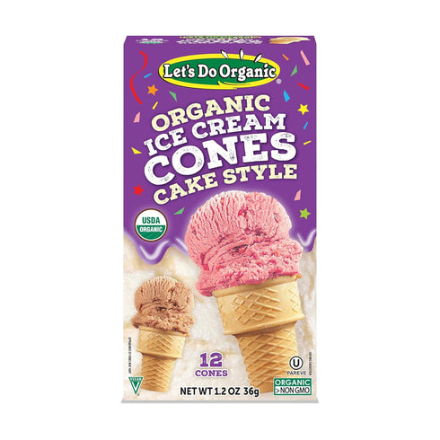 Lets Do Organic Ice Cream Cones - Sugar Cones for Ice Cream,
