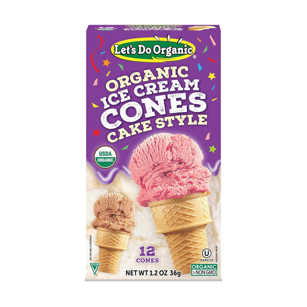 Lets Do Organic Ice Cream Cones - Sugar Cones for Ice Cream,