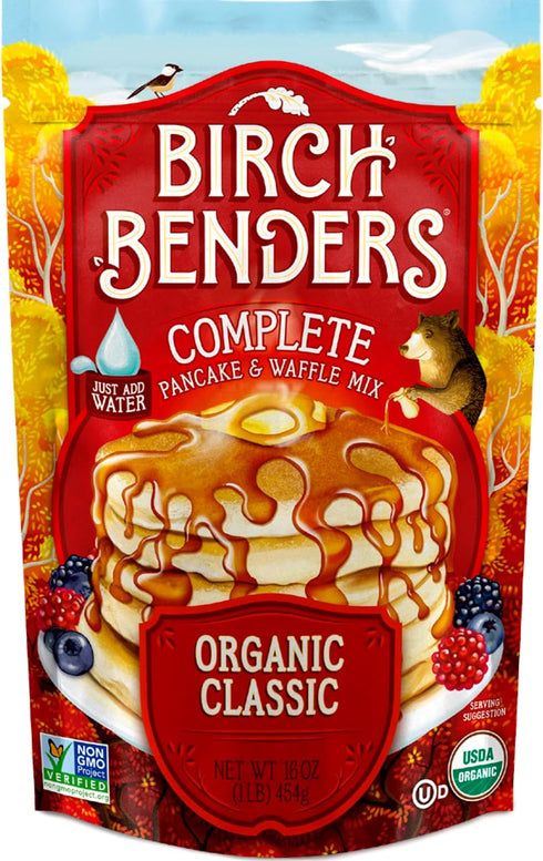 16 (Pack 4) Birch Benders Organic Classic Pancake and Waffle Mix, Ounce