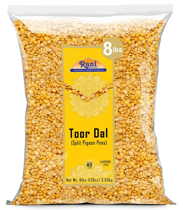 Rani Toor Dal (Split Pigeon Peas) 128oz (8lbs) 3.63kg Bulk ~ All