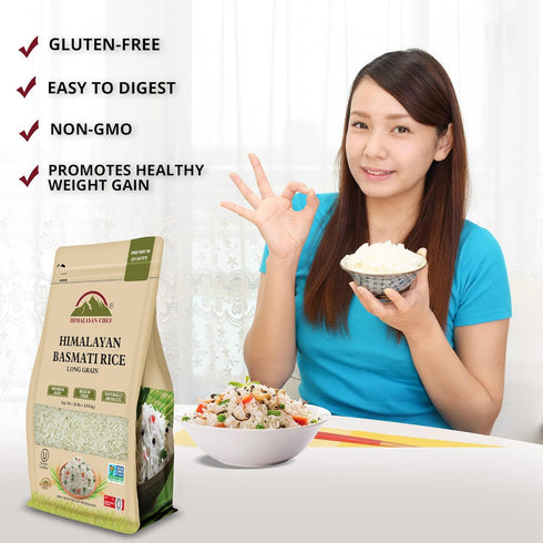 10 lbs.(Packaging Himalayan Chef Basmati Rice,Extra Long Grain Rice Fluffy Quick Cooking Aromatic - May Vary)
