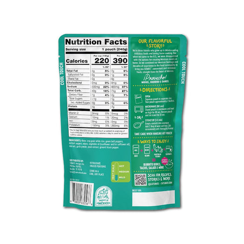8.8 oz (Pack 6) SOMOS Fajita White Rice - Gluten Free, Vegan, Non-GMO & Microwavable - Authentic Mexican Flavor