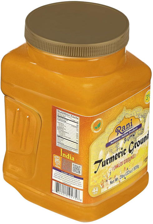 Rani Turmeric (Haldi) Root Powder Spice, 32oz (2lbs) Bulk PET Jar, 100% Pure, Vegan, Kosher