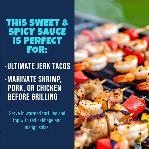 8 Ortega Caribbean Jerk Taco Sauce, Sweet and Spicy Sauce and Marinade, Ounce