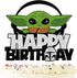 Happy Birthday Baby Cake Topper, Space Theme Black Glitter Birthday Decoration for Boy Girl Baby Shower Party