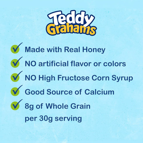 48 Packs (4 Teddy Grahams Honey Graham Snacks, Total Snack Boxes)