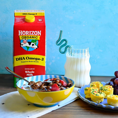 Omega-3 64 oz Horizon Organic DHA Milk, DHA Whole Milk, fl Half Gallon Carton