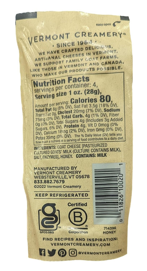 Generic 4 oz (Pack 4) Goat Milk Cheese Clover Blossom Honey Chevre
