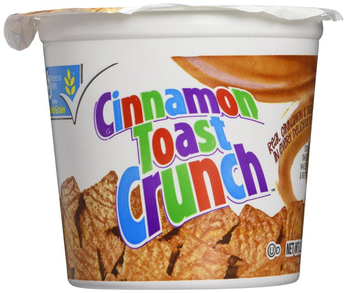 General Mills Cinnamon Toast Crunch Cereal Breakfast Cups, Cinnamon Sugar, 2 Oz.,