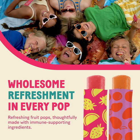 Immunity Immune 100% ZuBeZu Organic Ice Pops Natural Support for Childrens System with Elderberry, Vitamin C & D