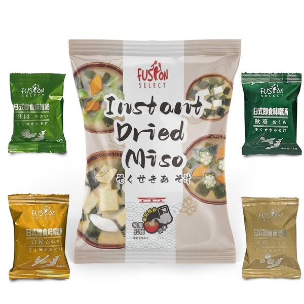 Fusion Select Freeze Dried Miso Soup Packets - Variety Pack with 4