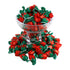 (4 Hard Strawberry Candy - Individually Wrapped Strawberry Candies with Soft Center - Filled Bon Bon Bulk Hard Candies