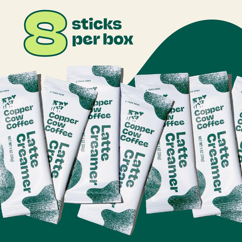 (8 pack) Packets Copper Cow Coffee Sweetened Condensed Milk Coffee Creamer Singles | Vietnamese Inspired Coffee