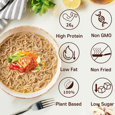 (26g) 16 Packs Hethstia Konjac Jelly Pouch Drinkable Mango Flavor and High Protein Ramen Noodles, Plant-Based Vegan