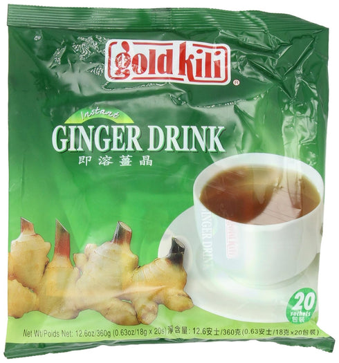 Gold Kili All Natural Instant Caffeine-free Ginger Drink, 20-Count Bags (Pack of
