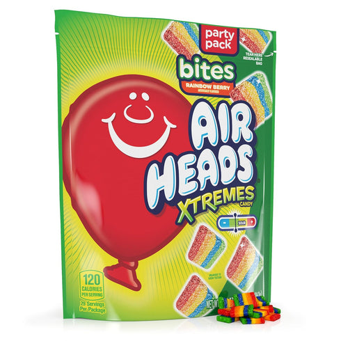 Airheads Xtremes Sweet and Sour Candy Bites, Chewy Candy Bag, Rainbow Berry